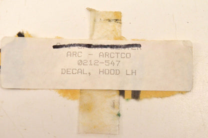 New OEM Arctic Cat 0212-547 Left Hood Decal NOS