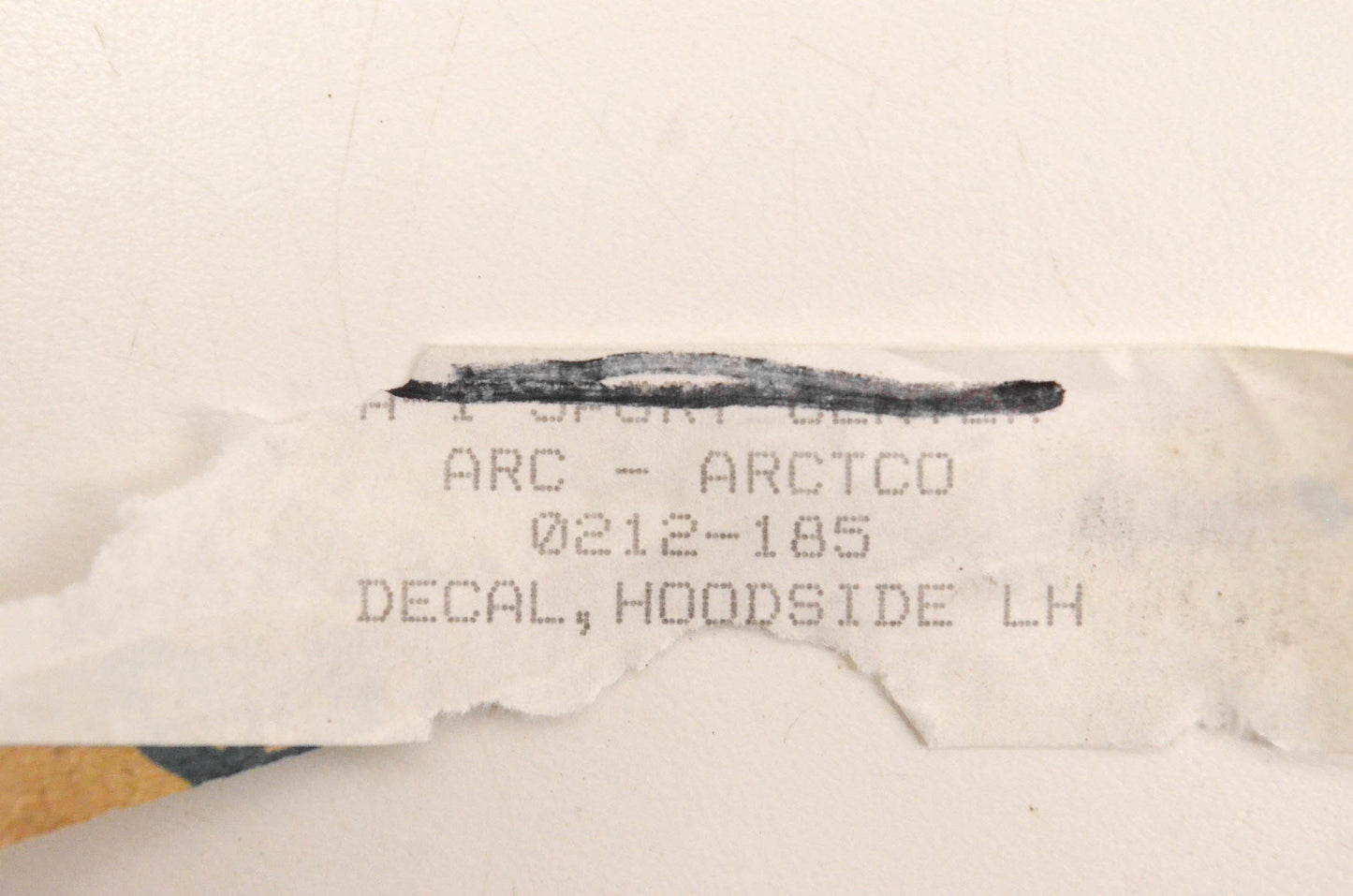 New OEM Arctic Cat 0212-185 Left Hoodside Decal NOS