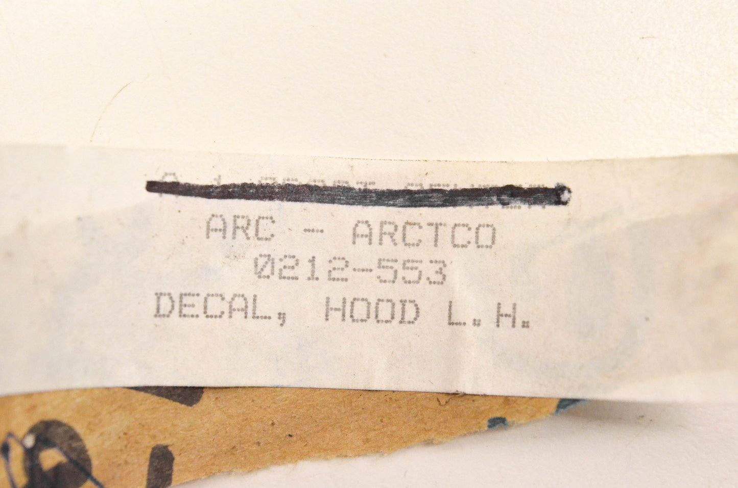 New OEM Arctic Cat 0212-553 Left Hood Decal NOS