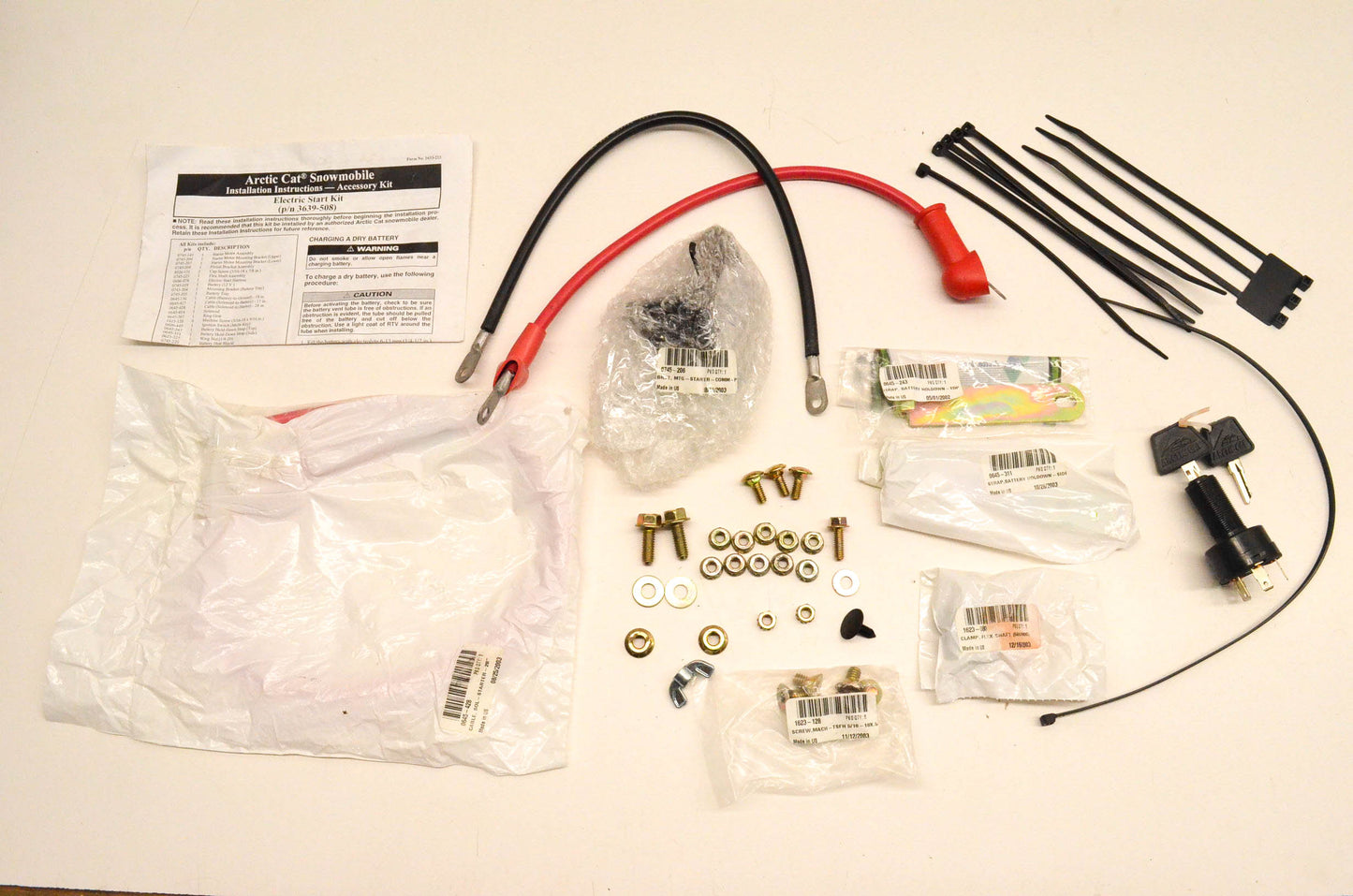 OEM Arctic Cat 3639-508 Electric Start Kit Missing Pieces NOS