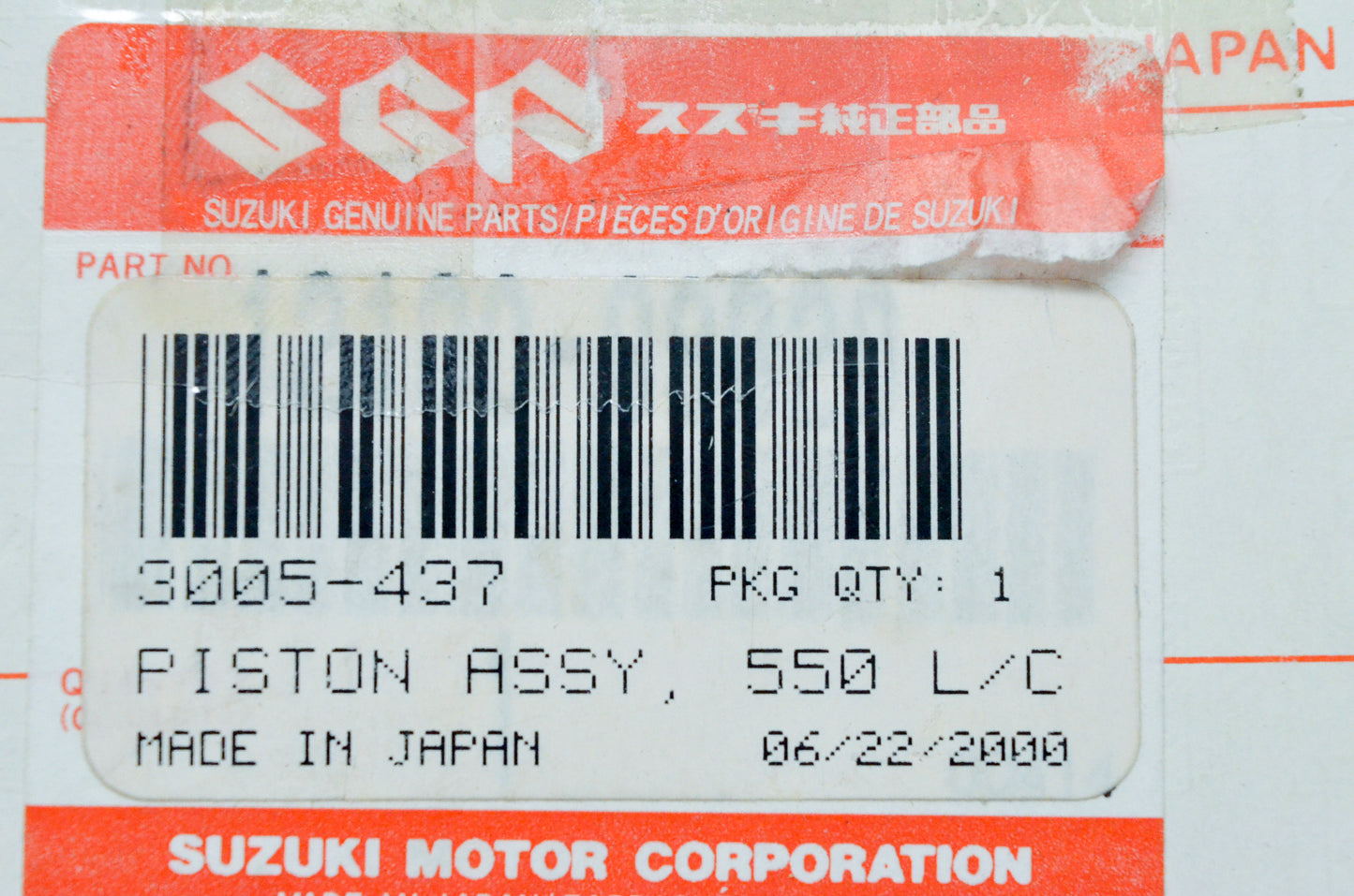 OEM Arctic Cat 3005-437 Piston Assembly 550L/C NOS