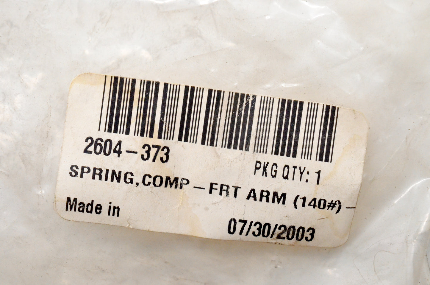 OEM Arctic Cat 2604-373 Front Arm Black Comp. Spring NOS