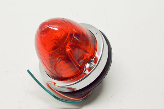 Big Bike Parts 16-7 Side Marker Light Red Lens 12v NOS