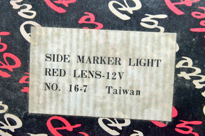 Big Bike Parts 16-7 Side Marker Light Red Lens 12v NOS