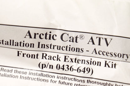 OEM Arctic Cat 0436-649 Rack Extension Kit NOS