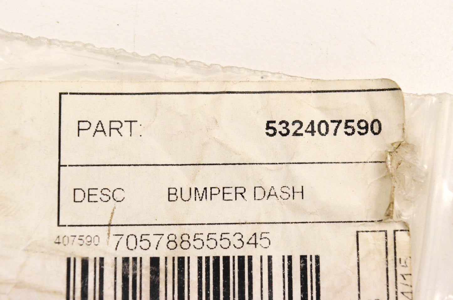 New OEM Husqvarna 5324075-90, 532407590 Dash Bumper NOS