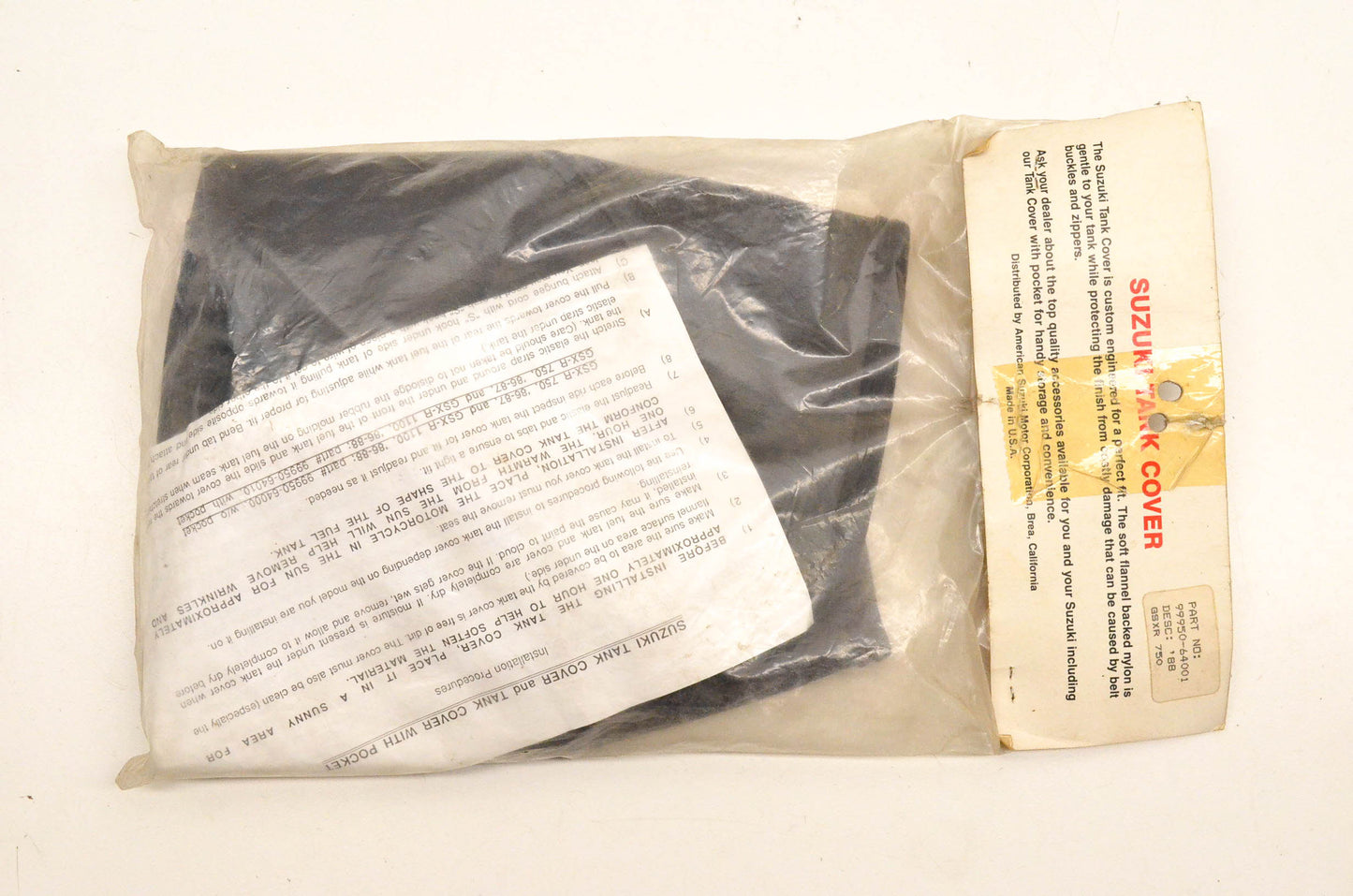 New OEM Suzuki 99950-64001 Tank Cover NOS