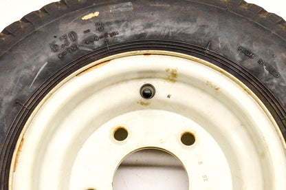 Kenda 23021066, AT691044 K353 5.70x8 (B) 5 Hole White Rim & Tire NOS