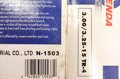 Kenda 5153620, N-1503 Tube 3.00/3.25-15 TR-4 NOS