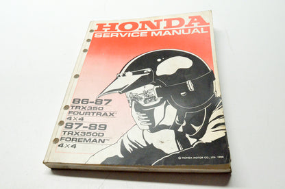 OEM Honda 61HA703 86-87 TRX Fourtrax 4x4 87-89 TRX350D Foreman 4x4 Service Manua