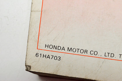 OEM Honda 61HA703 86-87 TRX Fourtrax 4x4 87-89 TRX350D Foreman 4x4 Service Manua