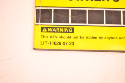 OEM Yamaha LIT-11626-07-20 Owners Manual Blaster YFS200