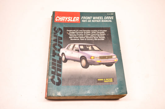 Chilton 0801982677, 8267 Service Repair Manual Chrysler 1981-1992