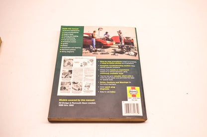 Haynes 1563923696 Service Repair Manual 95-99 Dodge Plymouth Neon