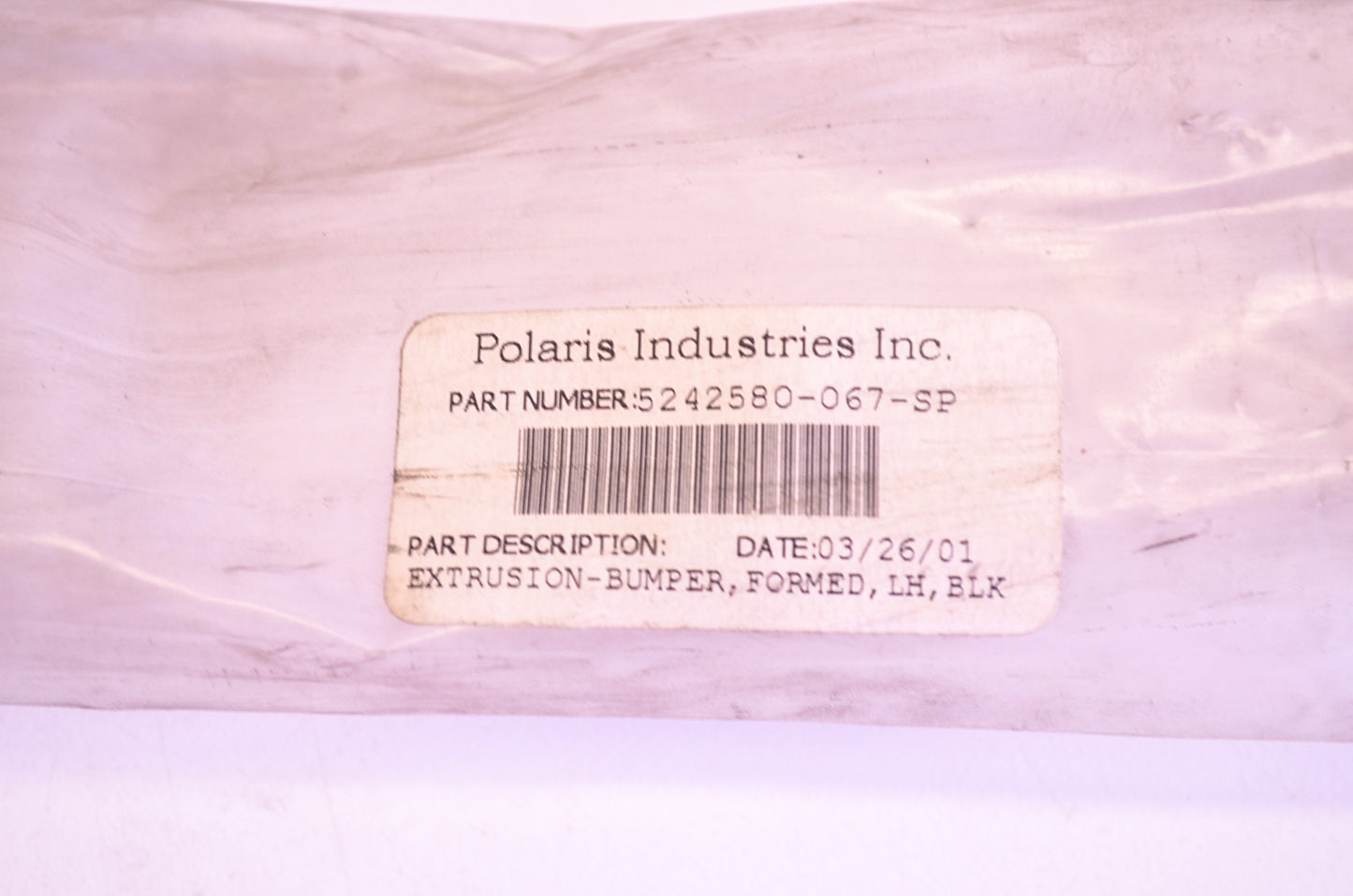 New OEM Polaris 5242580-067 Bumper NOS
