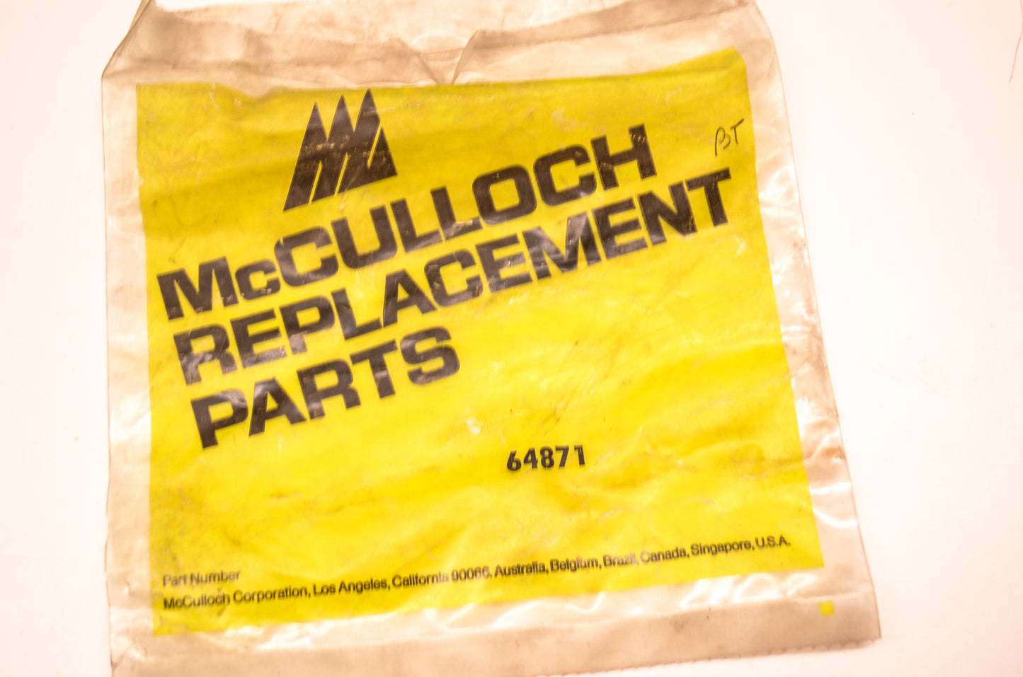 McCulloch 64871 Oil Level Stick NOS