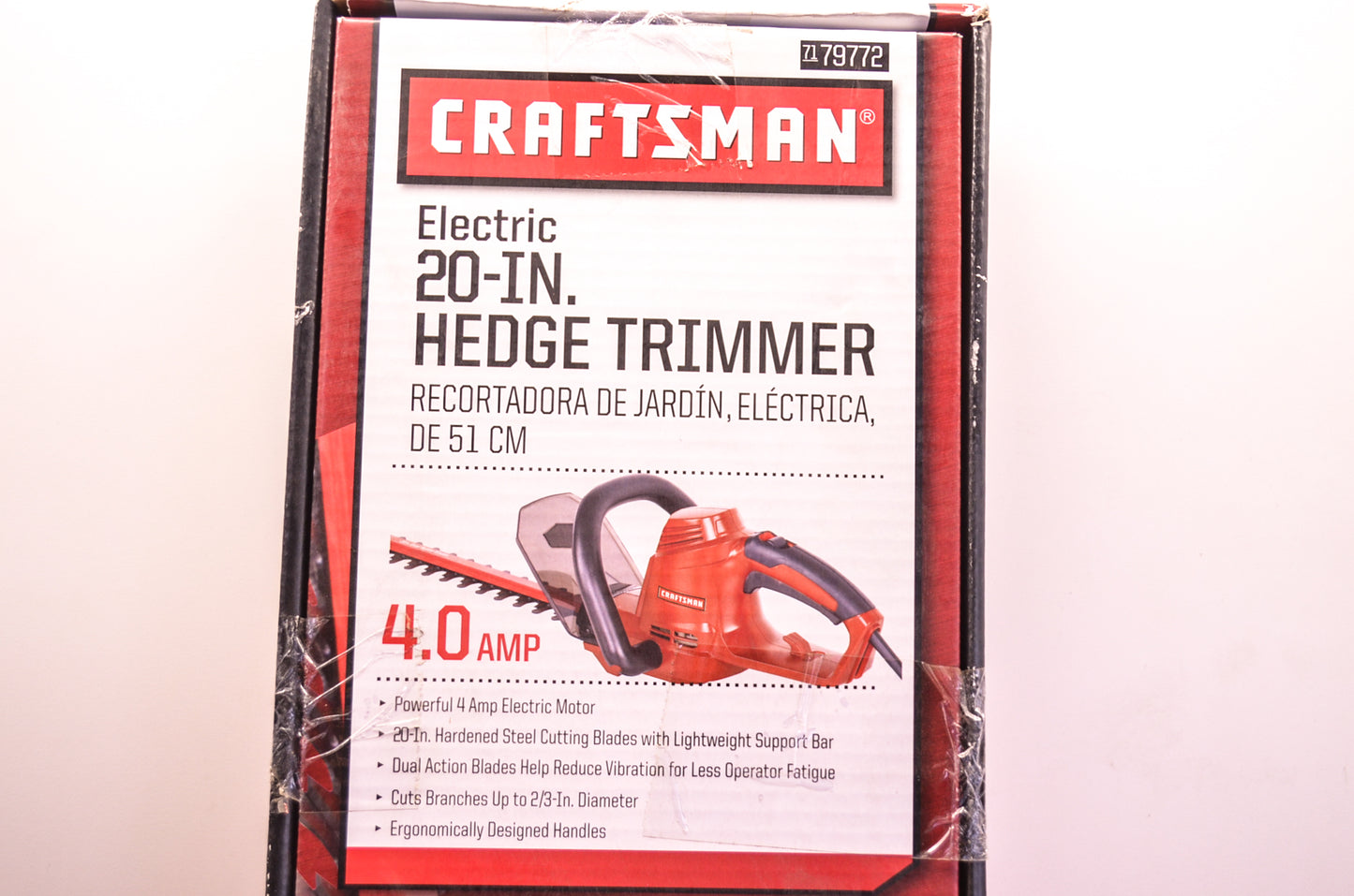 Craftsman 79772 Electric Hedge Trimmer 20" 4.0amp NOS