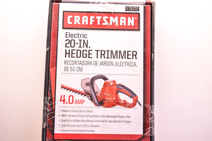 Craftsman 79772 Electric Hedge Trimmer 20" 4.0amp NOS