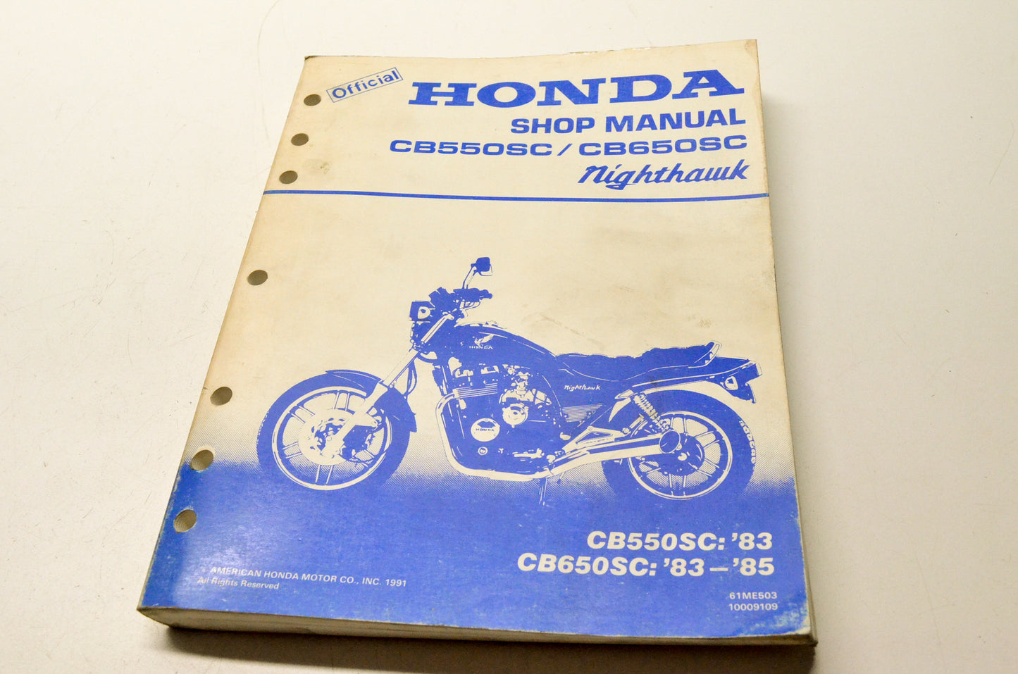 OEM Honda 61ME503 1983 CB550SC 83-85 CB650SC Nighthawk Shop Manual