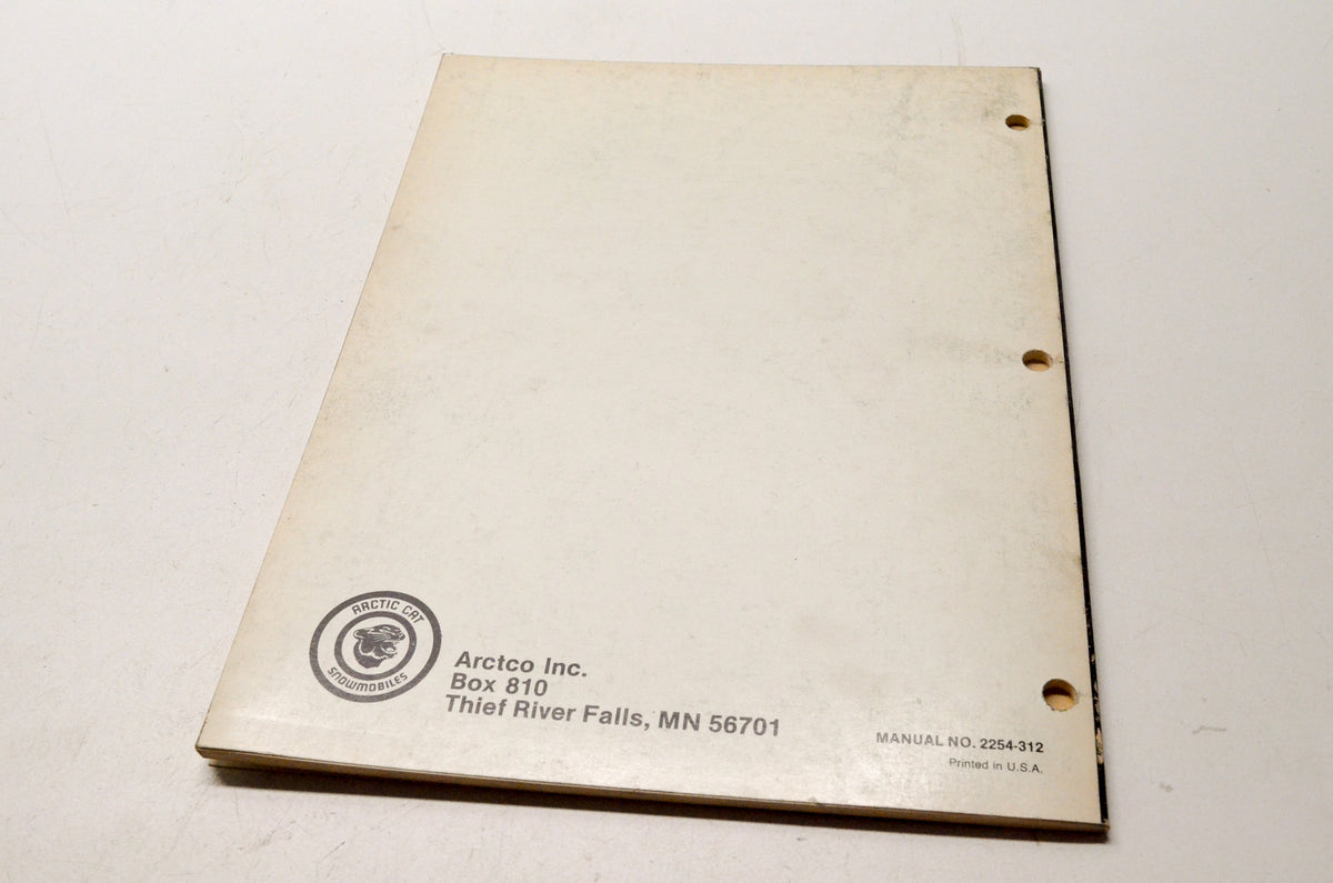 OEM Arctic Cat 2254-312 1985 Kitty Cat Parts Service Manual