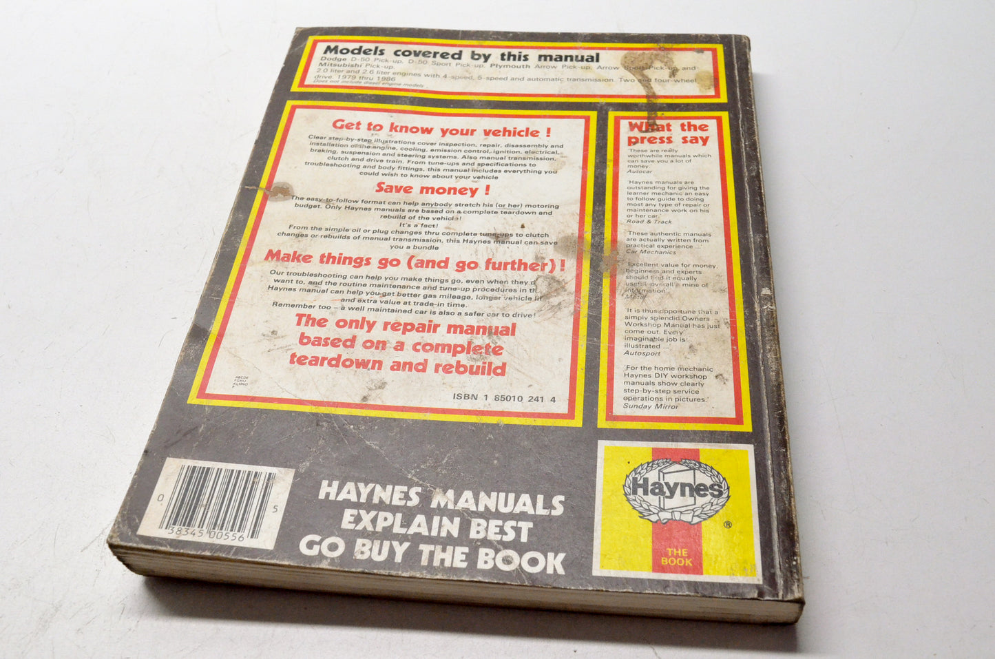 Haynes 1-85010-241-4 Dodge D-50 & Plymouth Arrow Pick-Ups Owners Workshop Manual