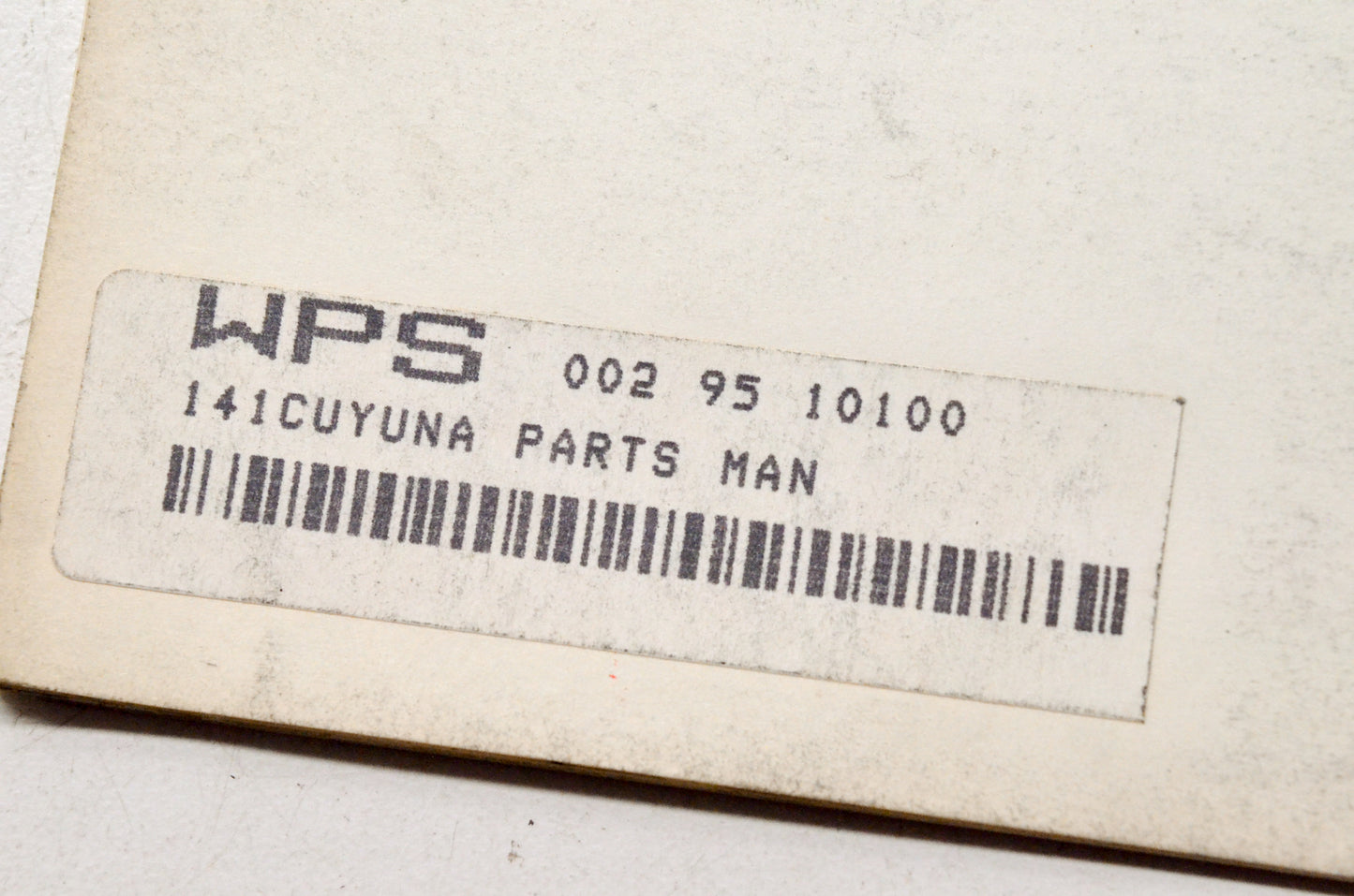 Cuyuna Engines 002-95-10100 Parts Manual