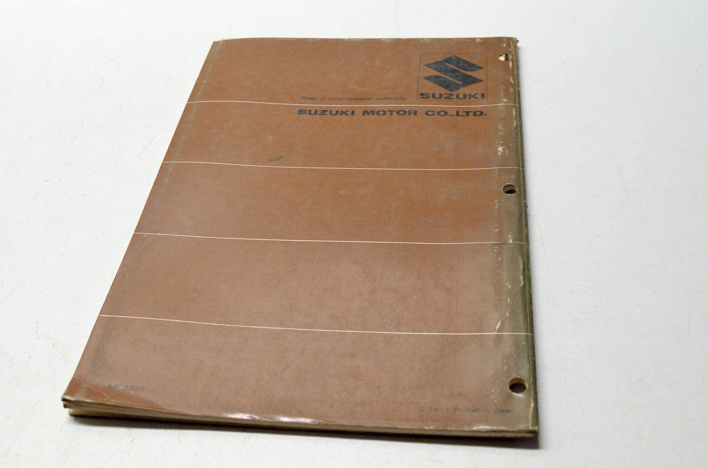 OEM Suzuki SR-3200 Model TS400 TM400 Service Manual
