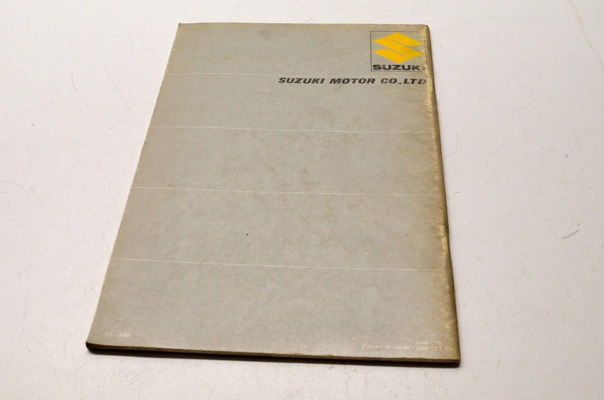 OEM Suzuki SR-3460 RM250 RM370 Service Manual