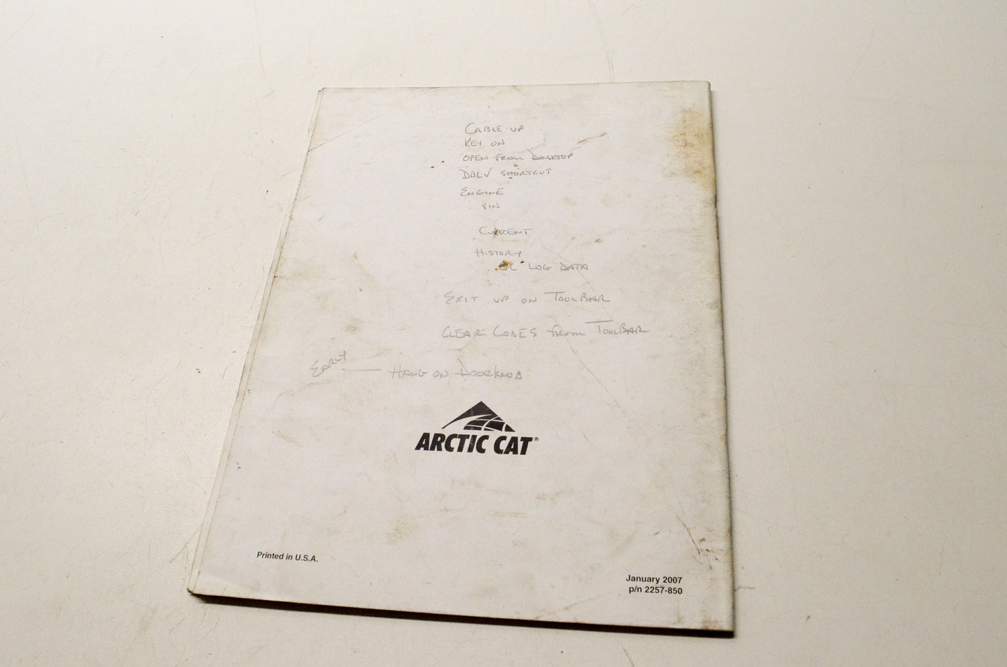 OEM Arctic Cat 2257-850 EFI Diagnostic System Manual