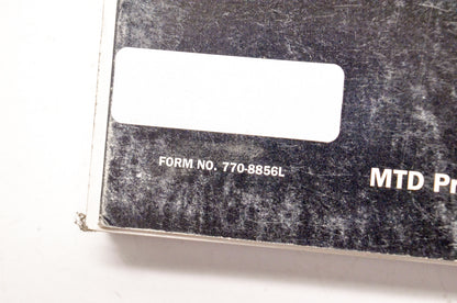 White Outdoor Products 770-8856L 1996 Genuine White Parts Price Book