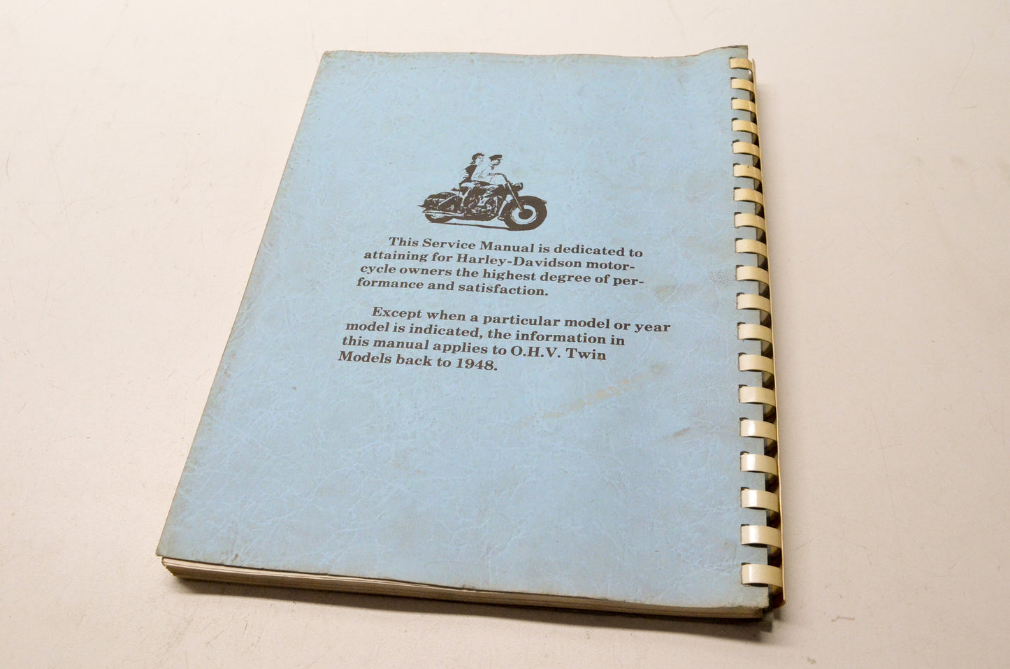 OEM Harley-Davidson Panhead Service Manual 1948-1957 Rigid
