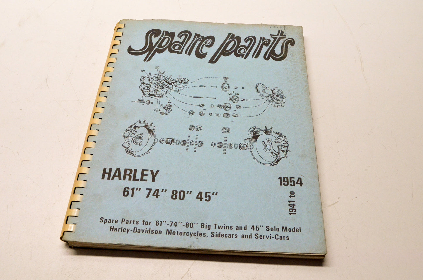 OEM Harley-Davidson 1941-54 61 74 80 Big Twin 45 Solo Spare Parts Manual