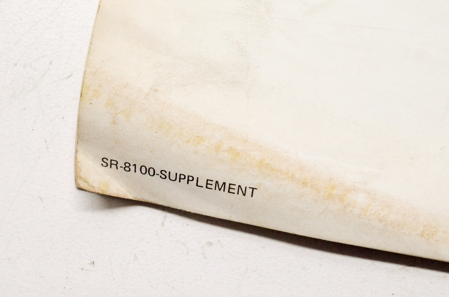 OEM Suzuki SR-8100-SUPPLEMENT Model GS550E Manual Supplement