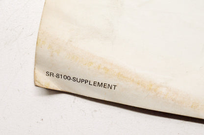 OEM Suzuki SR-8100-SUPPLEMENT Model GS550E Manual Supplement