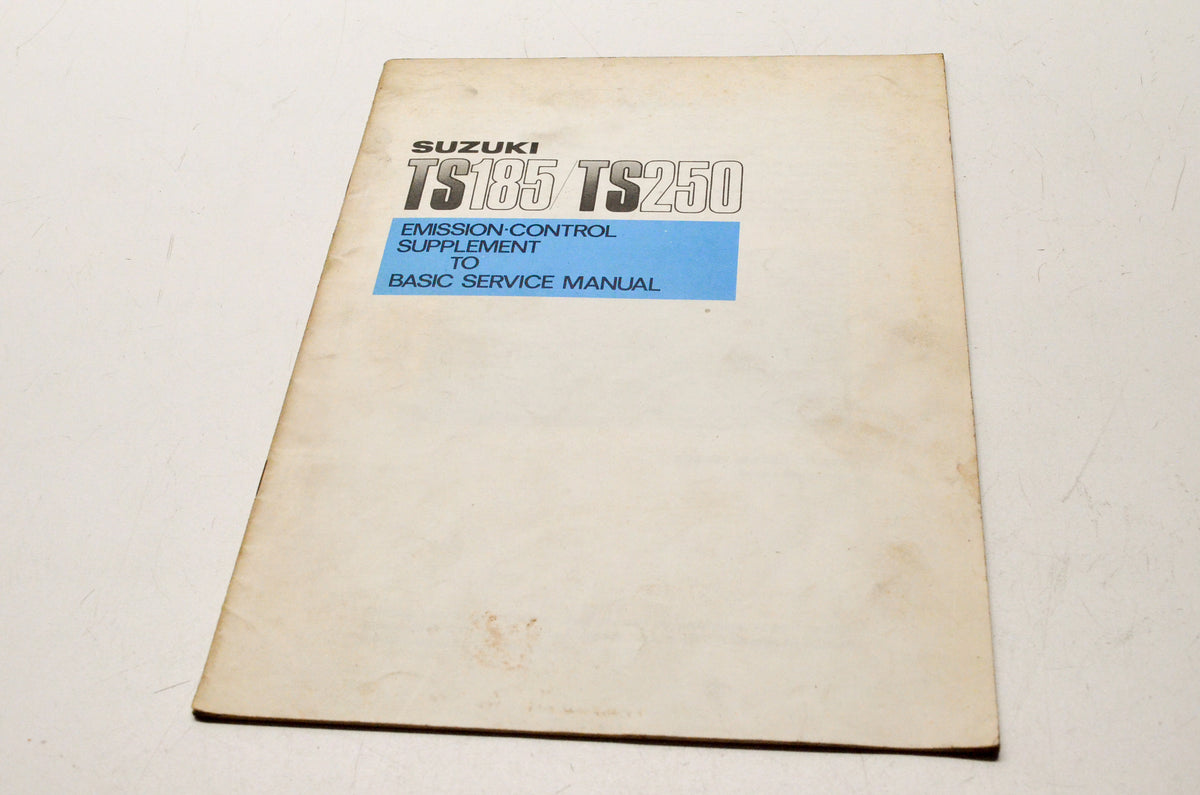 OEM Suzuki TS 185 250 Emission Control Supplement Basic Service Manual
