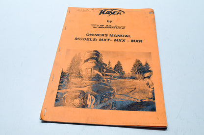 Kasea Model MXT MXX MXR Owners Manual