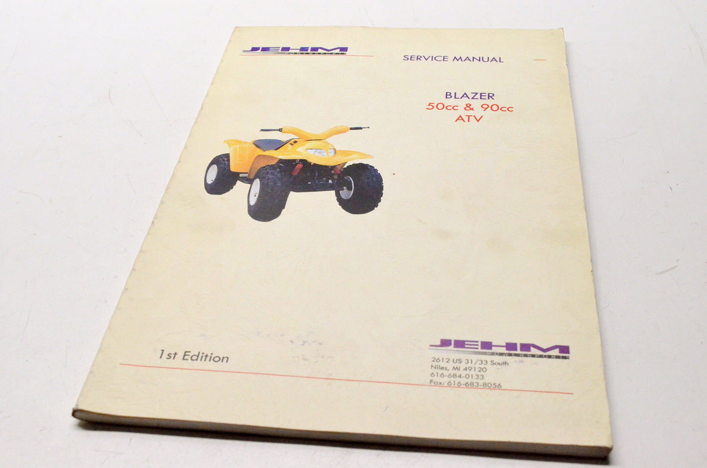 Jehm Blazer 50cc & 90cc ATV Service Manual 1st Edition