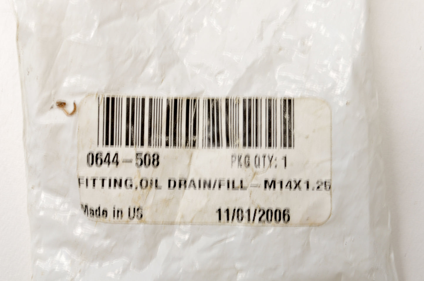OEM Arctic Cat 0644-508 Drain/Fill Oil Fitting NOS