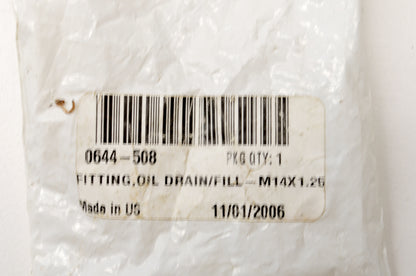 OEM Arctic Cat 0644-508 Drain/Fill Oil Fitting NOS