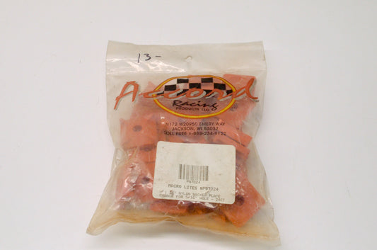 Accord Racing P97024 Orange 1 1/4" Nylon Backer Plates Qty 24 NOS