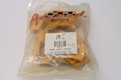 Accord Racing P97Y24 Yellow 1 1/4" Nylon Backer Plates Qty 24 NOS
