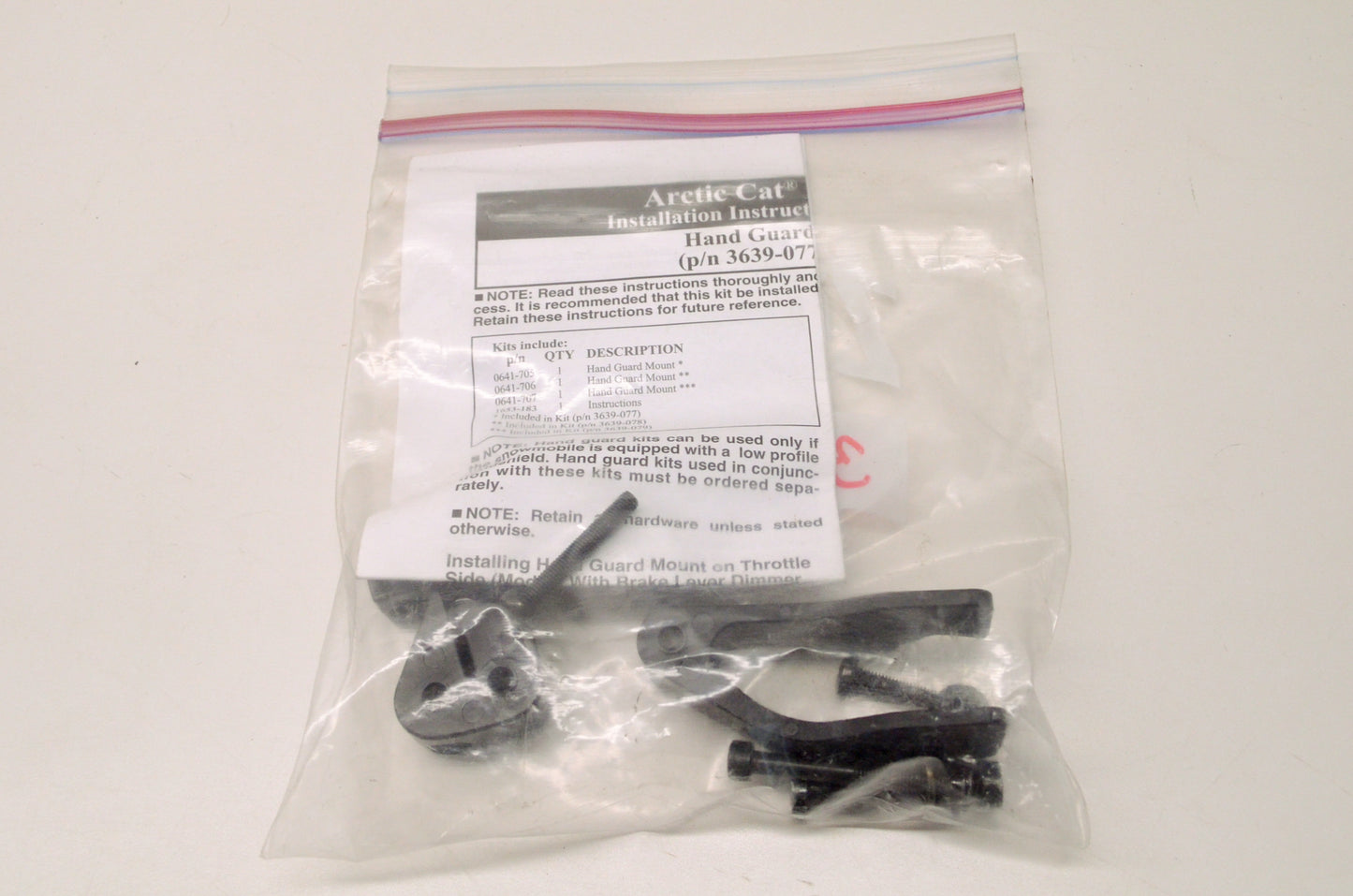 OEM Arctic Cat 3639-077 Hand Guard Mount Kit NOS
