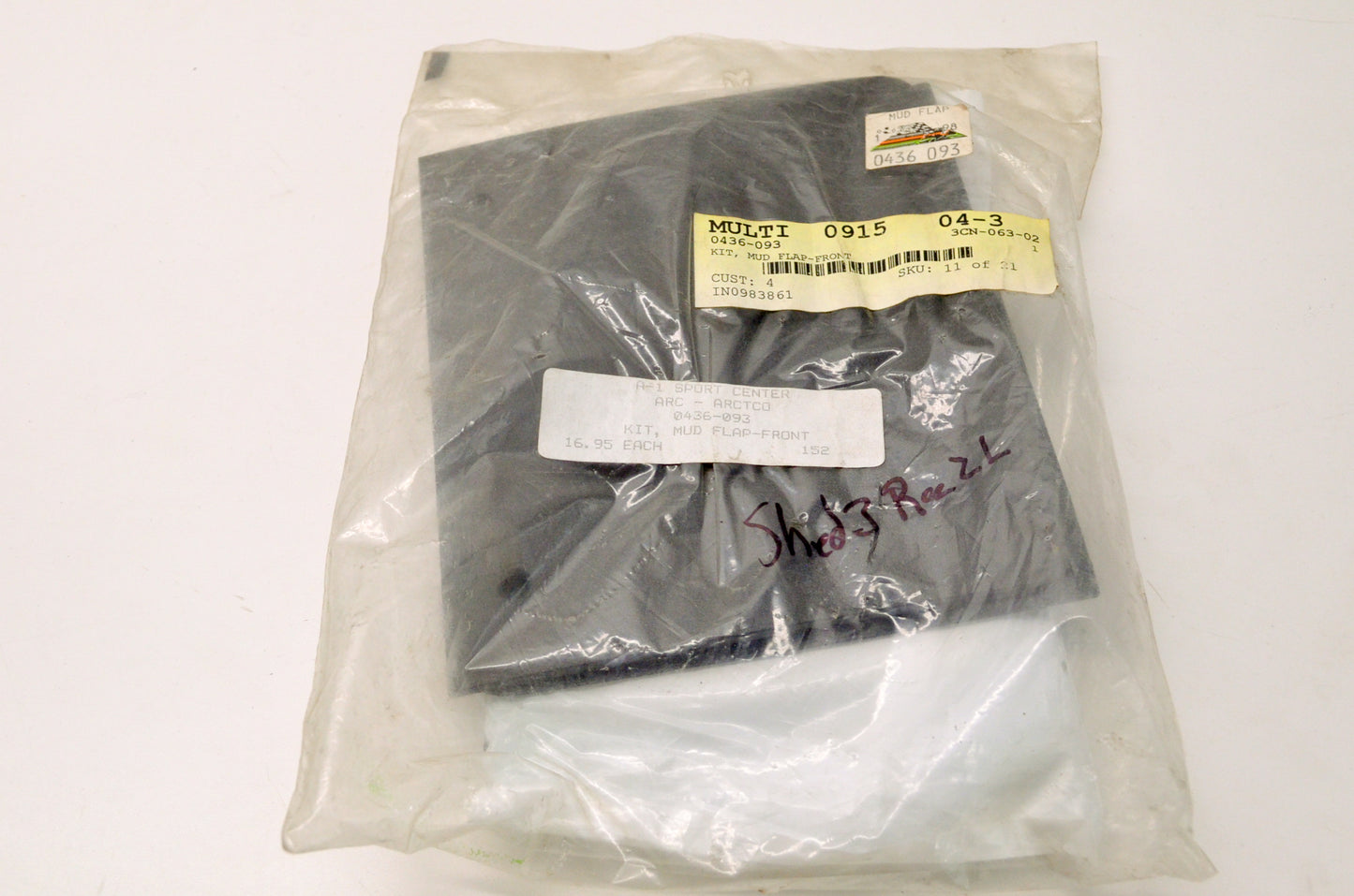 OEM Arctic Cat 0436-093 Front Mud Flap Kit NOS