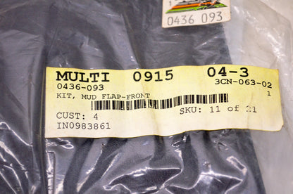 OEM Arctic Cat 0436-093 Front Mud Flap Kit NOS