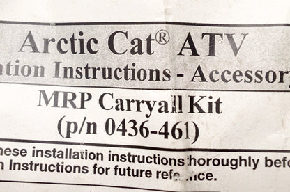 OEM Arctic Cat 0436-461 MRP Carryall Kit NOS