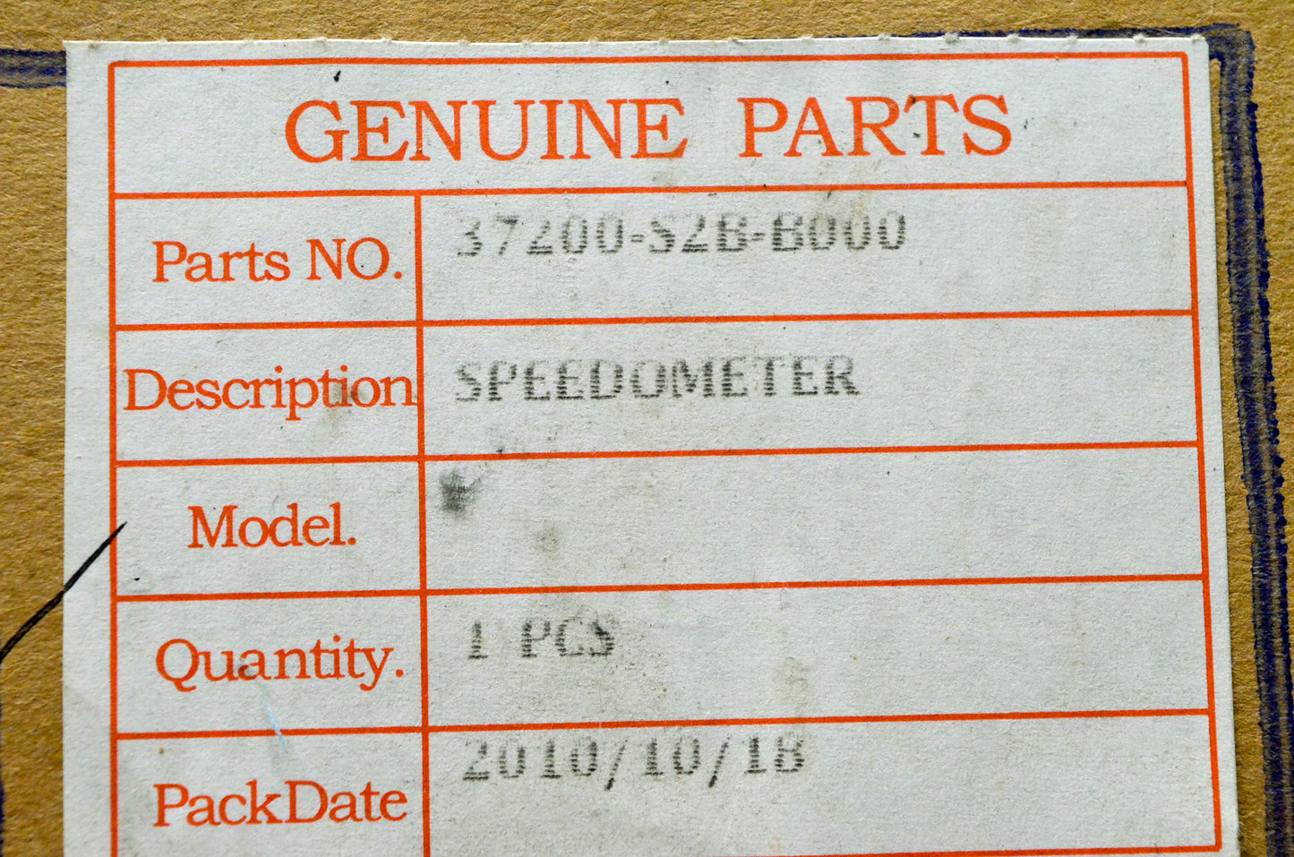 Sym 37200-S2B-B000 Nitro 50 Speedometer NOS