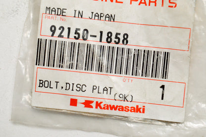 OEM Kawasaki 92150-1858 8x25 Disc Plate Bolt NOS