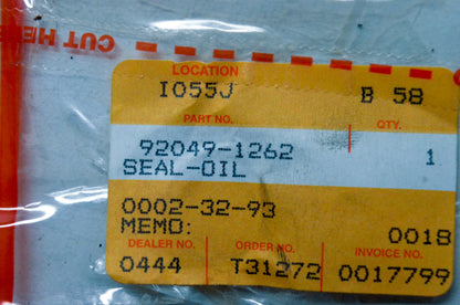 OEM Kawasaki 92049-1262 Oil Seal NOS
