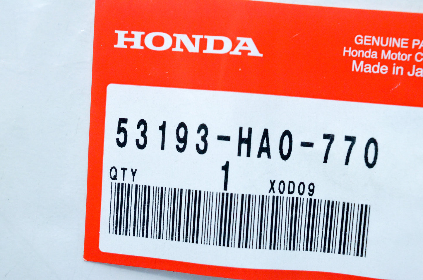 OEM Honda 53193-HA0-770 Parking Lever Cap NOS
