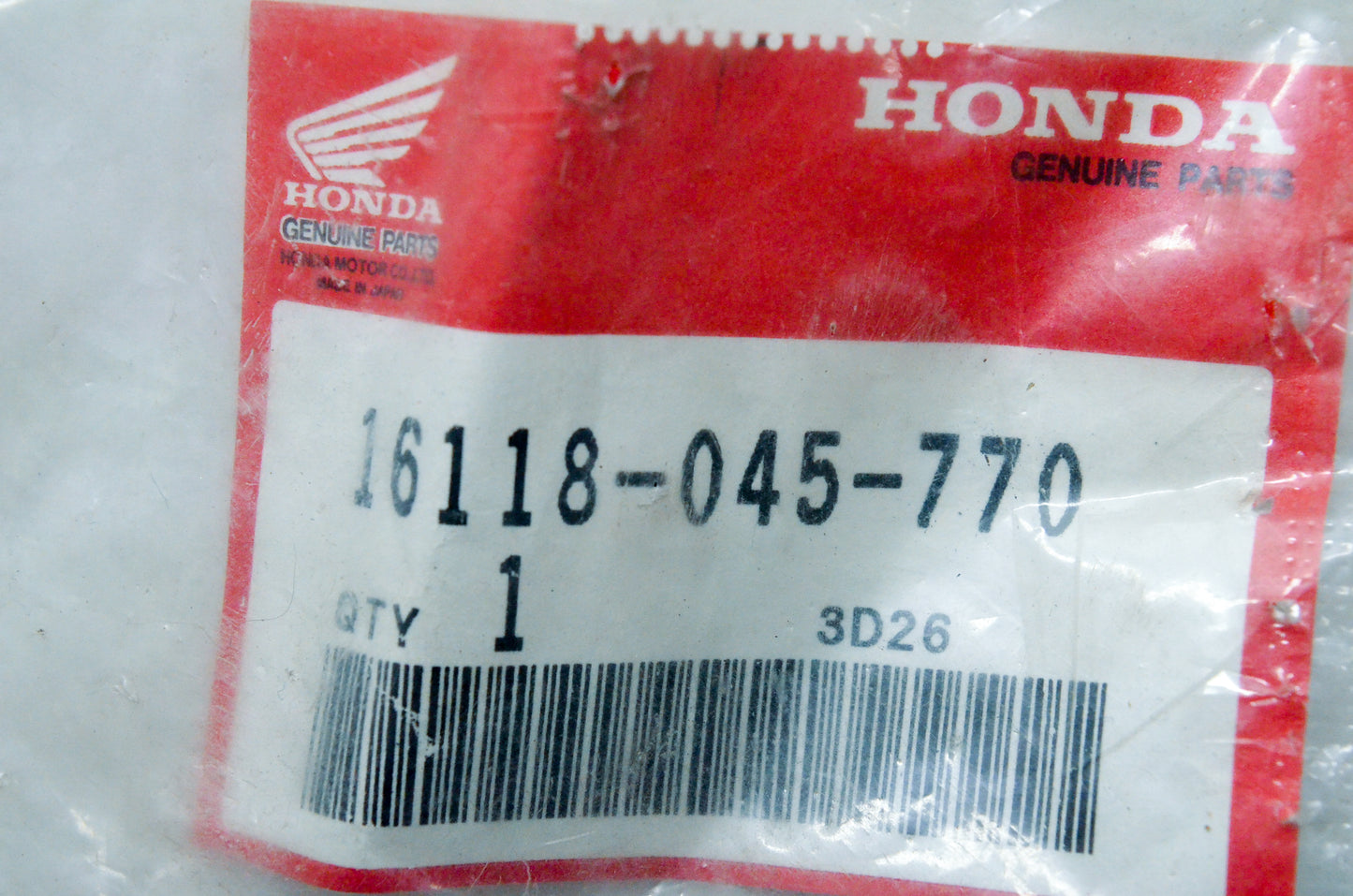 OEM Honda 16118-045-770 Carburetor Top Rubber Cap NOS